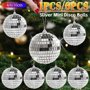 Lot De 10 Boules De Noël Transparentes Avec Paillettes Irisées – Pendentifs Pour Sapin