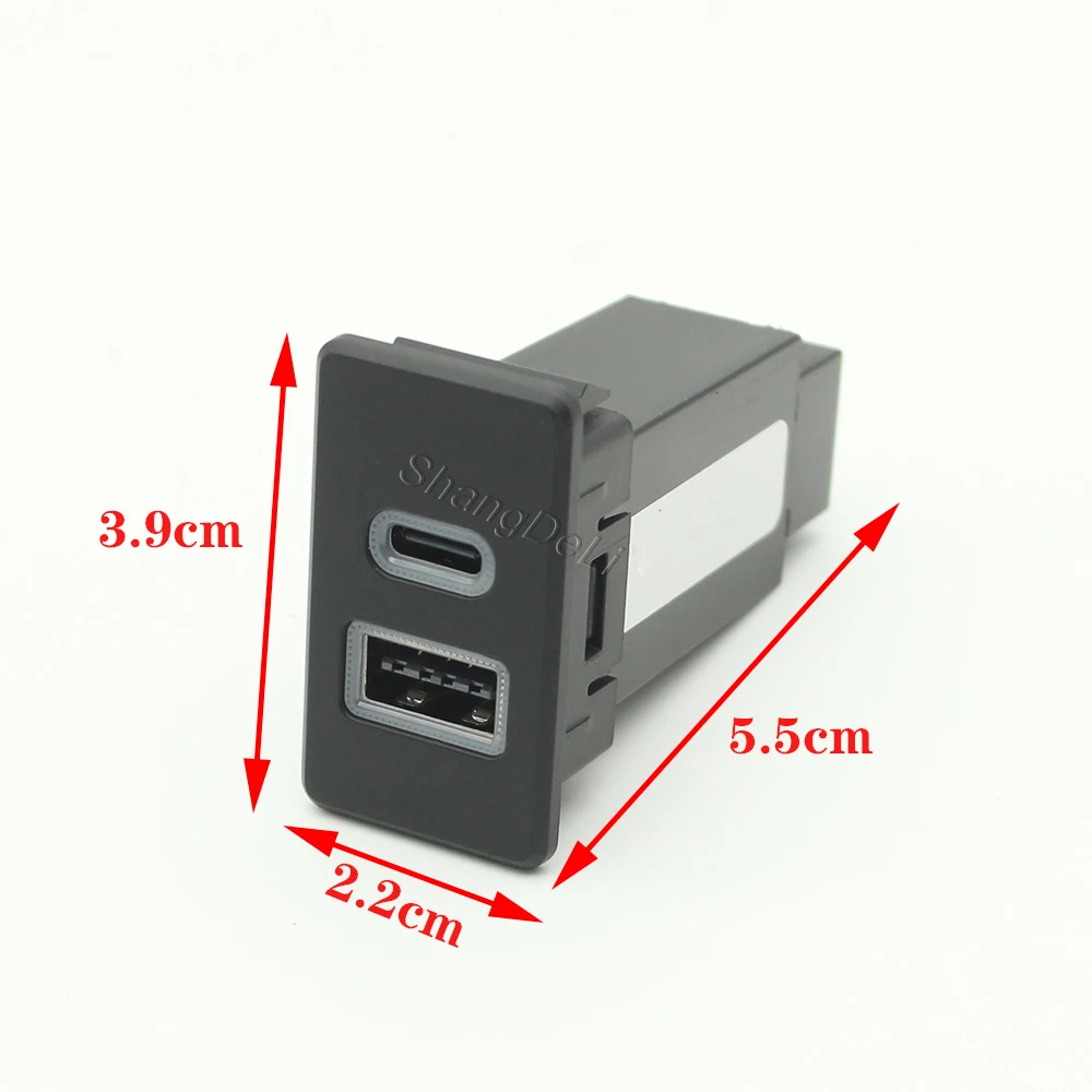 Car Fast Charger PD Phone Charging QC3.0 USB Dual Port Interface Socket Adapter for Nissan Paladin Patrol Y60 Y61 Accessories - Image 2