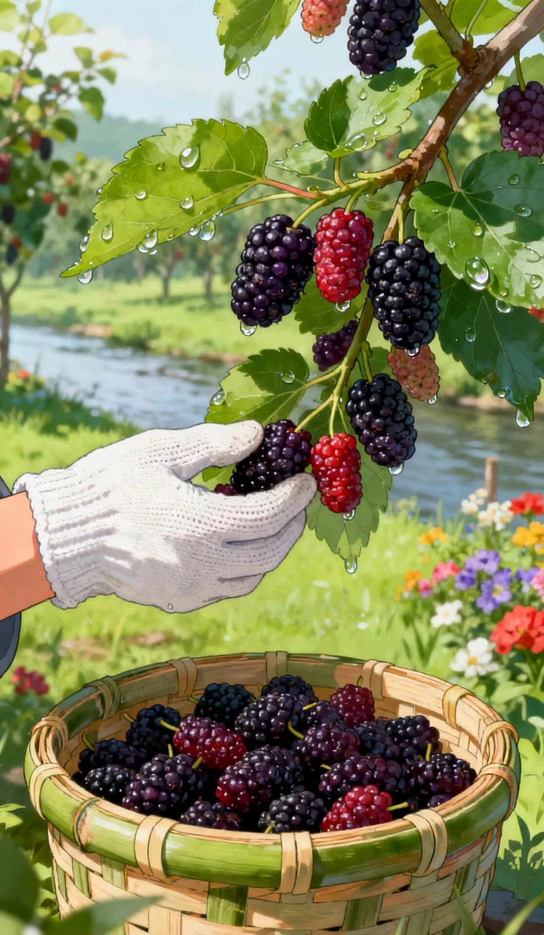 

500/1000/1200/2000 PCS Jigsaw Puzzles Farm Mulberry Scenery Family Activity Games for Gameroom Bedroom Home Decor Gift