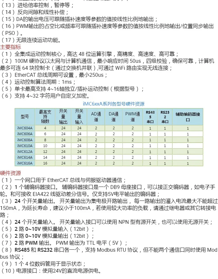 IMC6xxA New Version Card EtherCAT Bus Motion Control Card RS485 RS232Modbus
