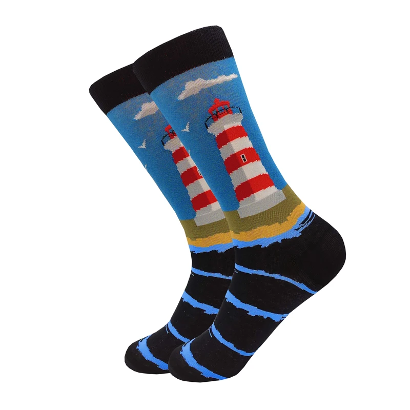 Calcetines para hombre o mujer de algodón con estampado kawaii, calcetín unisex con diseño divertido, animales, oso, huevo, plátano, flamenco,
