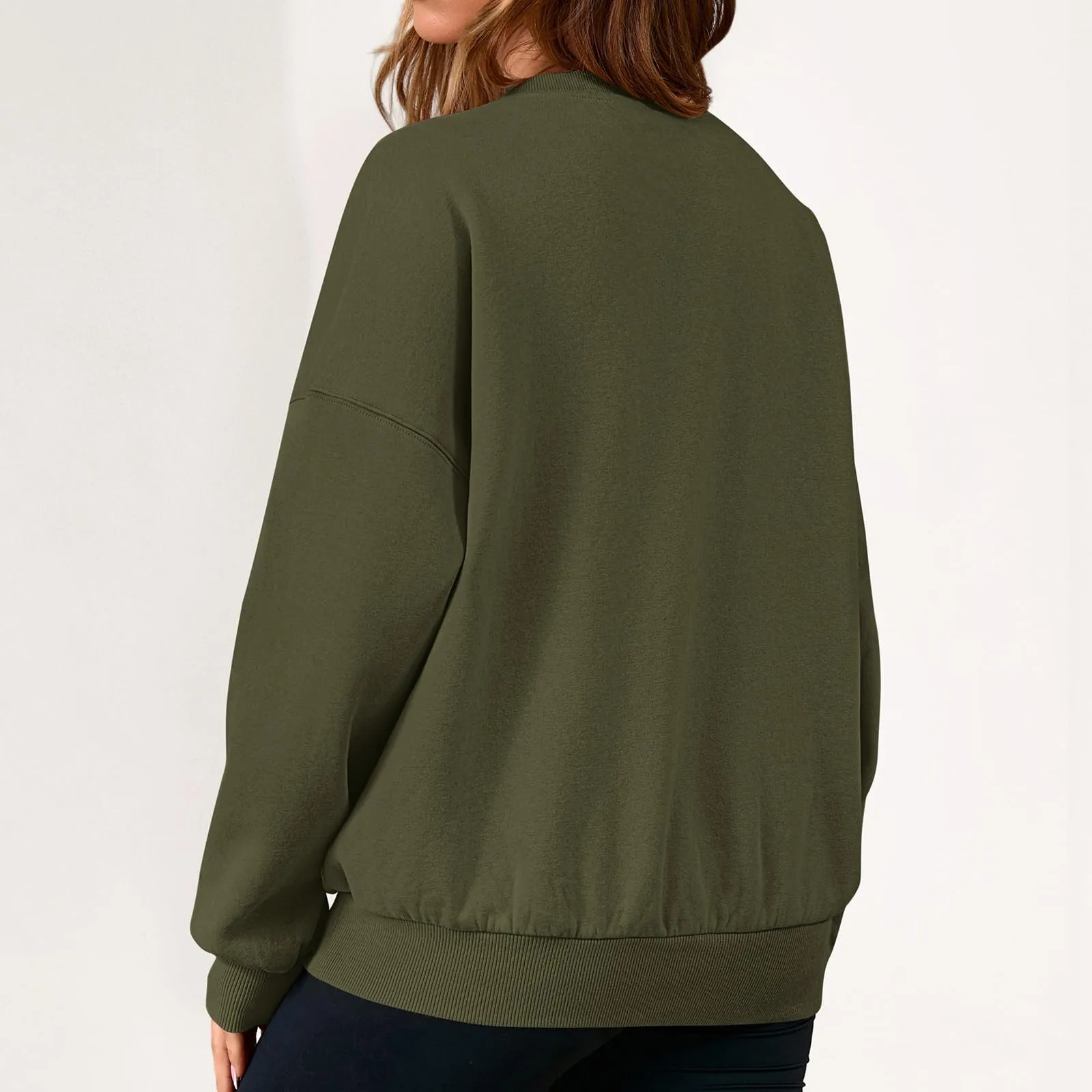 トップス女性のための女性の快適でファッショナブルなカジュアル無地長袖トップスウェット冬服女性新しい