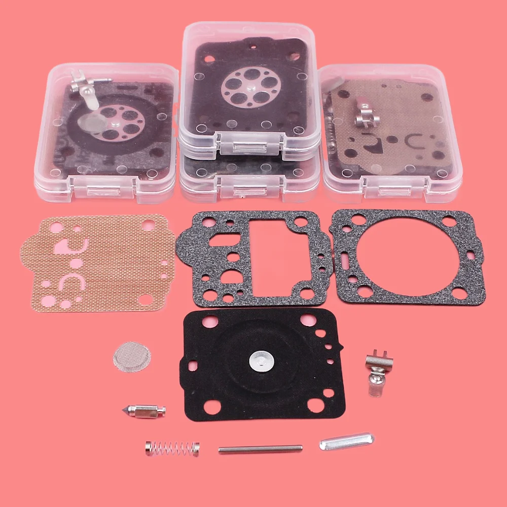 Carburador Carb Repair Rebuild Kit para Husqvarna, Peça de ferramenta de motosserra, 235, 236, 240, 435, 435E, 5 peças por lote