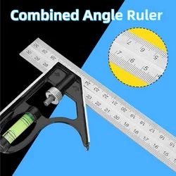 Combination Square Stainless Steel Carpenter's Ruler Measuring Tool Framing Square Square Tool for Rafter Decking Stairs Roofing