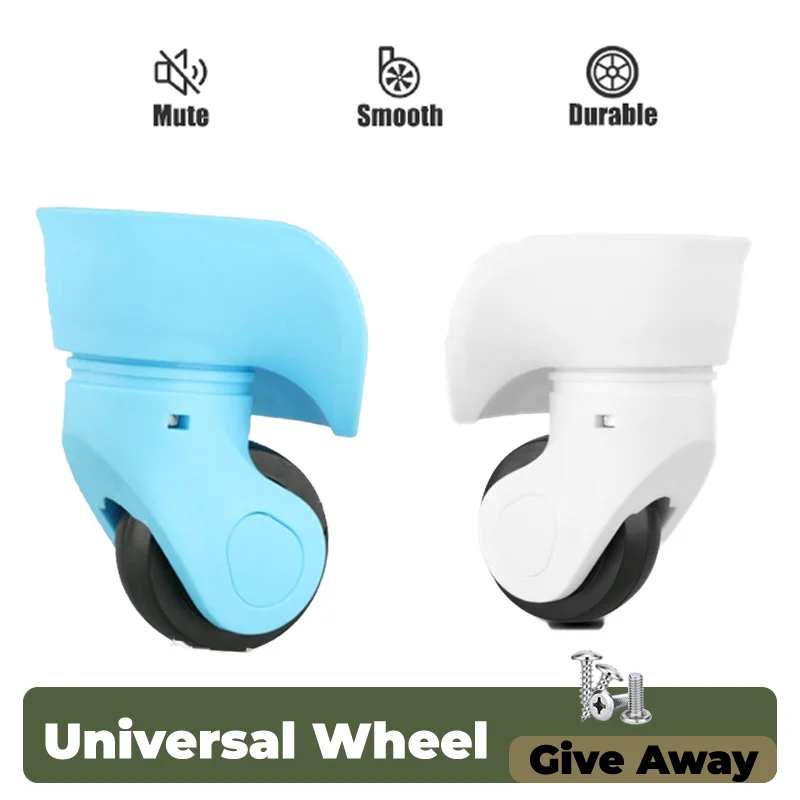 

For W041 Luggage Accessories - Silent Replacement Wheels Heavy-Duty 360° Swivel Wheels Fits Most Suitcases Easy Installation