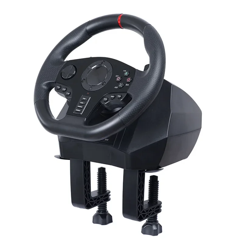 900 Degree Game Steering Wheel Built-in Vibration Motor Car Driving Simulator Games Controller Computer Rocker Gamepad Six Gear