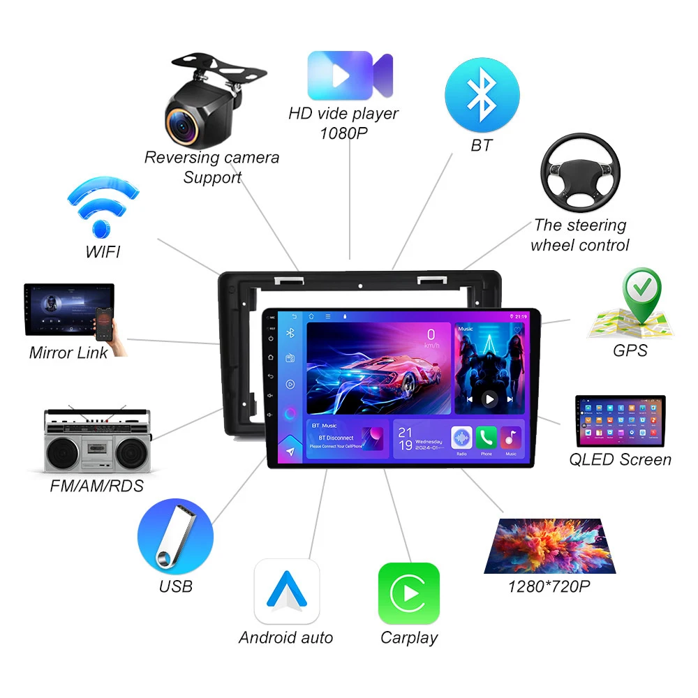 أندرويد 15 لشركة فيات باندا 2003 2004 2005 2006-2012 راديو السيارة أبارث 2007-2015 السيارات الوسائط المتعددة مشغل فيديو carplay لتحديد المواقع والملاحة