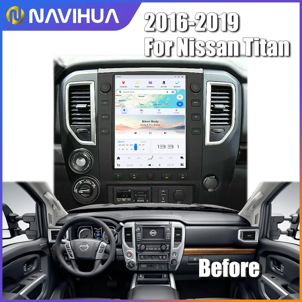 12.1inch  Android 13 Car Multimedia Video Player For Nissan Titan 2016-2019 4+64G with Carplay NAVI Radio Stereo GPS Navigation