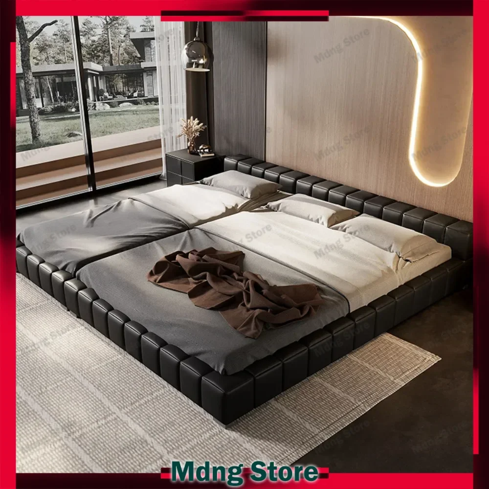 

Headboard Sleep Beds Minimalist Upholstered Frames Full Size Beds Lounge Floor Camas De Casal De Luxo Furniture Decoration