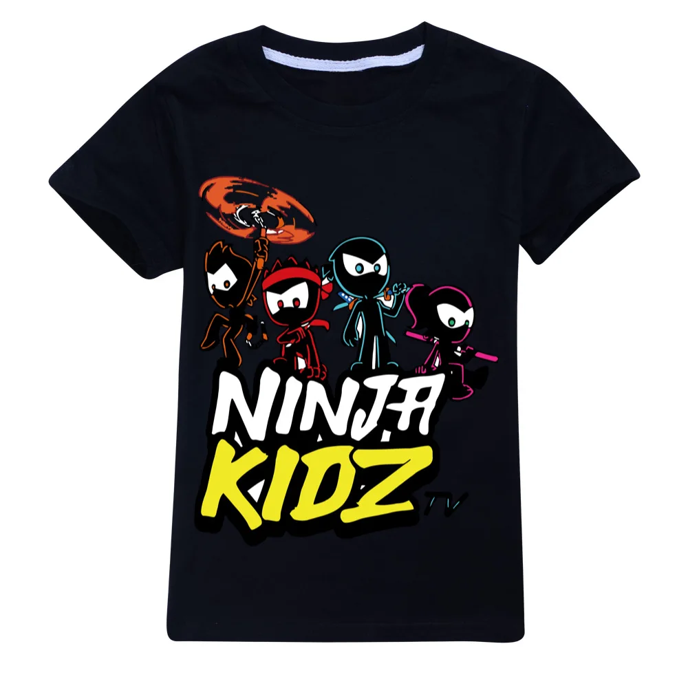 2024 NINJA KIDZ Toddler Summer T-shirt Teenage Girls Clothing Cotton Boys Tshirt Boutique Kids Tees O-Neck Children Tops Shirt