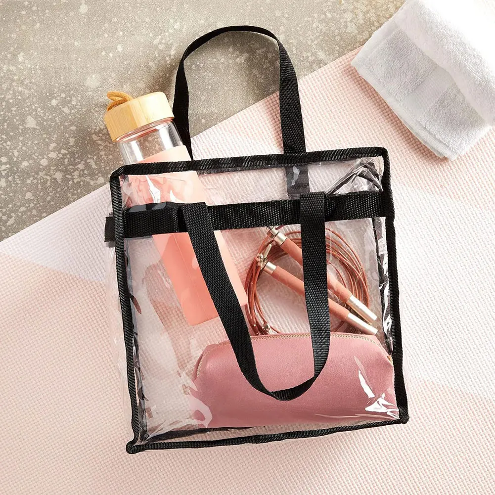 Transparent Handbag Large Capacity Shoulder Crossbody Bag Fashion Waterproof Carry Bag For Travel Shopping Storage Pouch