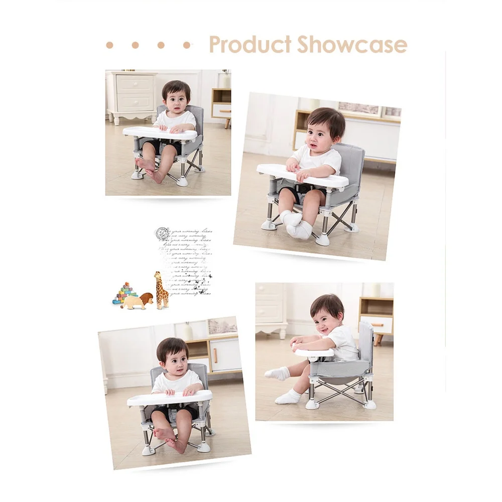 Portable Lightweight Kid Dining Chair Feeding Table Multi-functional Baby Booster Seat  Baby Chair Outdoor Beach Seat