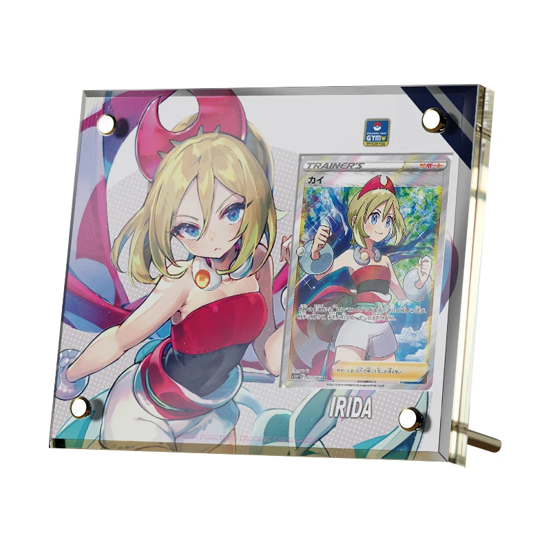 New PTCG Card Display Stand Iono Acerola Sylveon Miriam Lillie Cynthia Acrylic Card Brick Photo Frame Toy Gift Not Include Cards