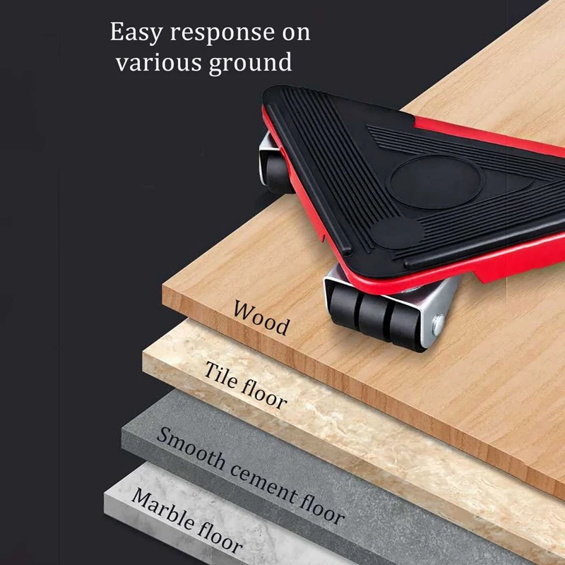 Heavy Duty Móveis Levantador Mão Tool Set, Slides Wheel, 5pcs