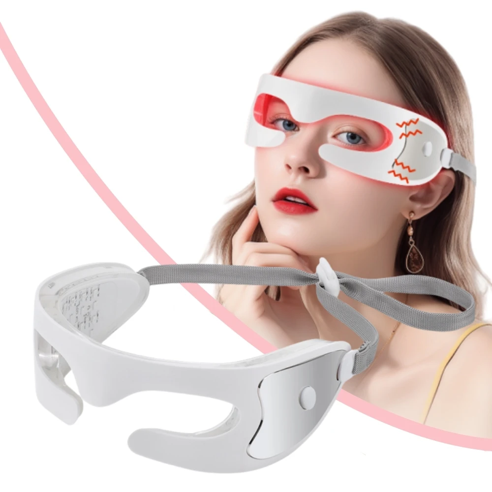 

3D Eye Massager Rechargeable Red Light Vibration Microcurrent Smart Eye Relaxation for Dark Circles Eye Fatigue Relief Anti Agin