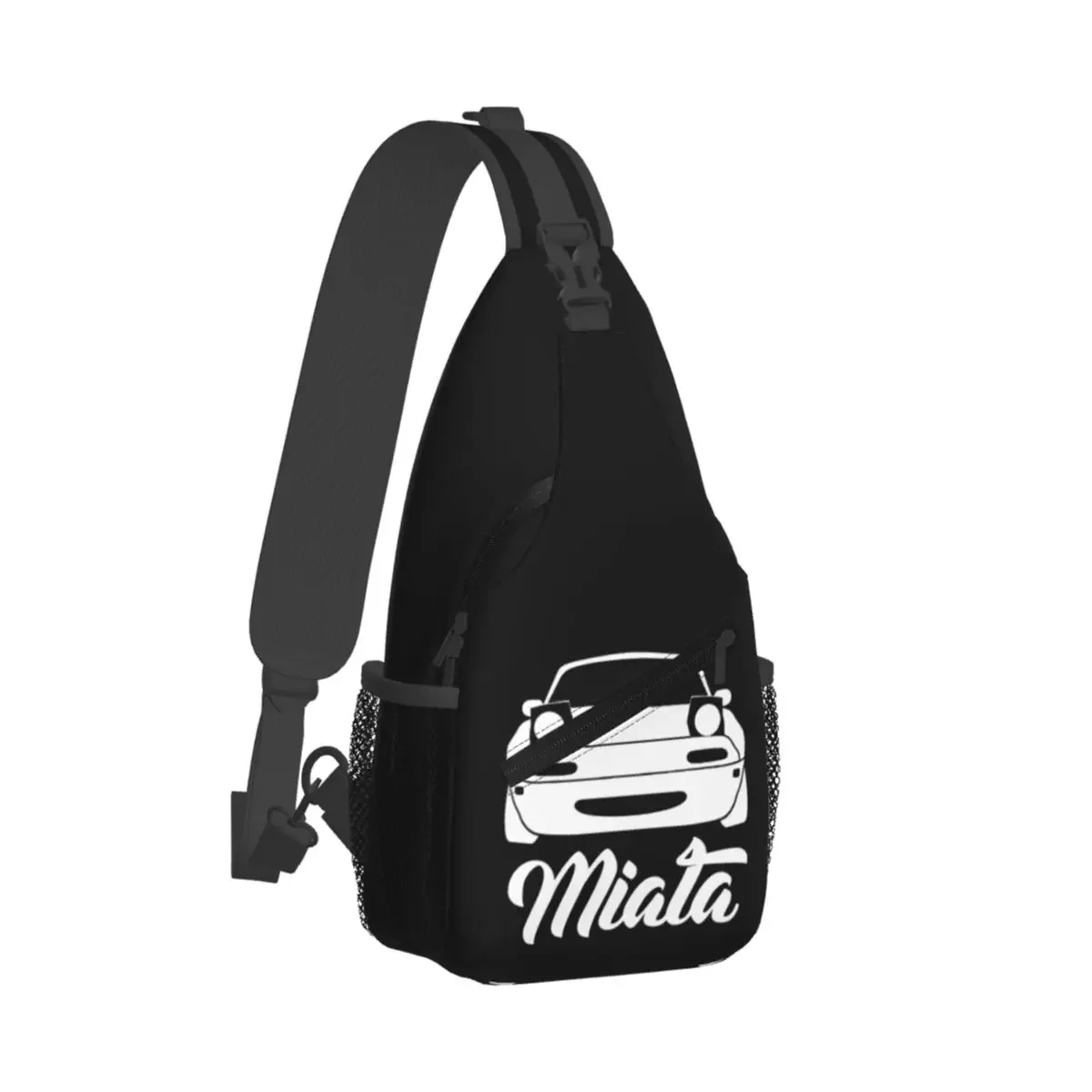 

Mazdaed Miata NA MX-5 Silhouette White Sling Bag Chest Crossbody Shoulder Sling Backpack Hiking Travel Daypacks Fashion Bags