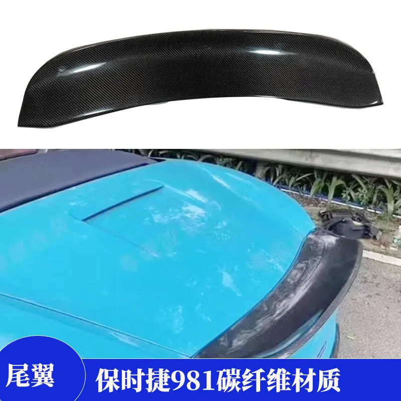 

Подходит для Porsche 981 Boxster, автомобильный хвостовой спойлер из углеродного волокна, модифицированный давление, хвост, автозапчасти