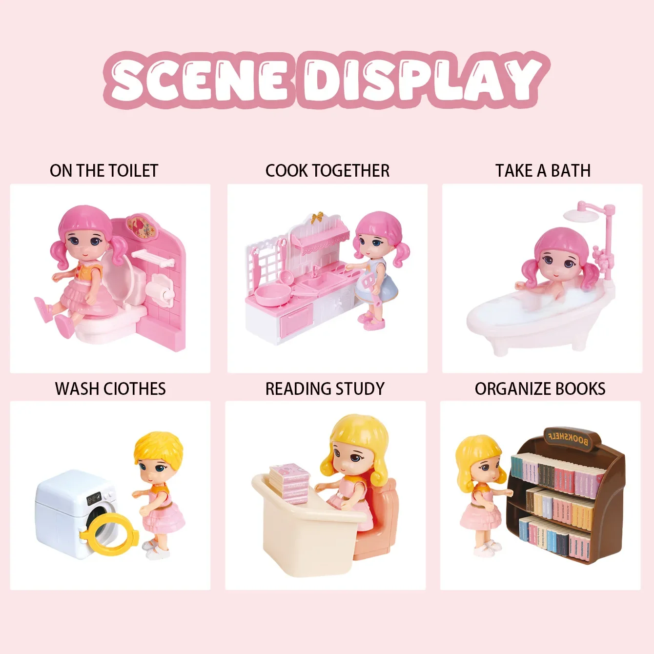 

Мини-кукольный домик Diy Kit для изготовления игрушек для комнаты, ролевые игры, собранные игрушки ручной работы, подарки на день рождения, ролевые игры, кукольный домик