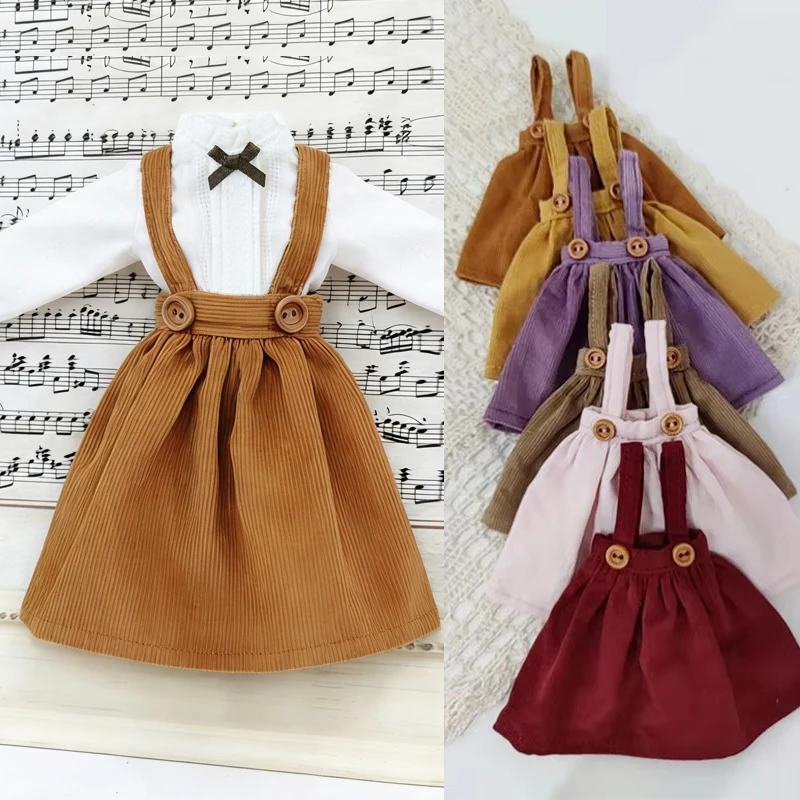 New Blyth Lace Shirt Skirt Princess Dress Corduroy Strap Dress Skirt Multi Color for Licca Ymy  Azones Ob24 Ob27 Doll Accessorie