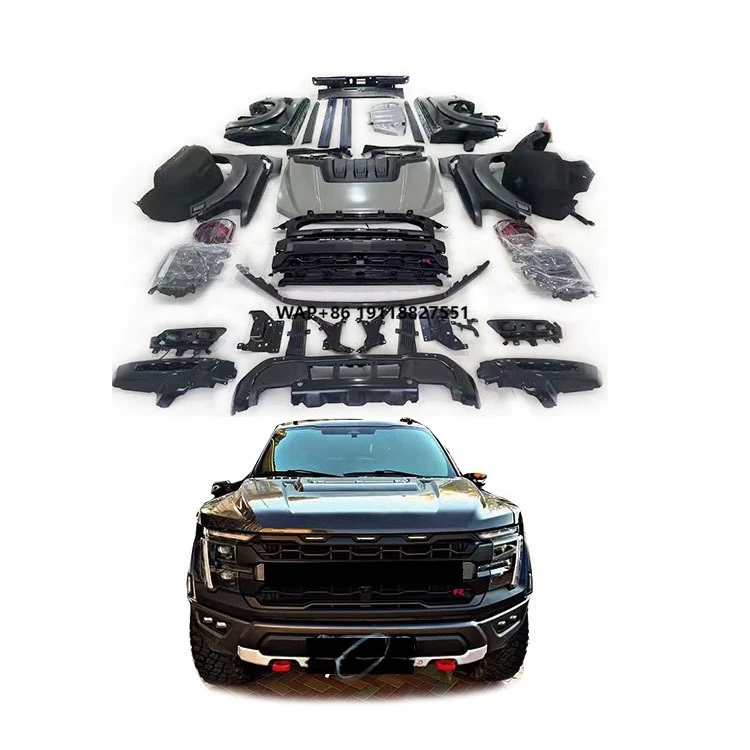 R Kit 2015-2024 F150 Fenders  Front Bumper Engine Hood  LED Headlights Taillights  Wide Body Kit Suitable for  Raptor