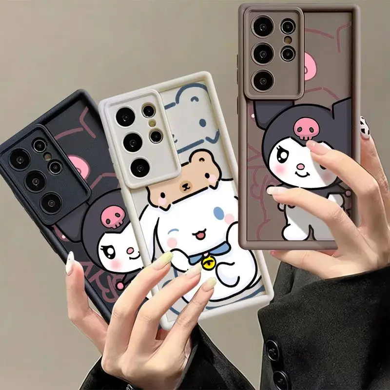 

Cinnamoroll Cute Kuromi Case For Samsung Galaxy S23 S24 Ultra S22 S20 FE S21 Plus Note 20 Shockproof Protective TPU Phone Cover