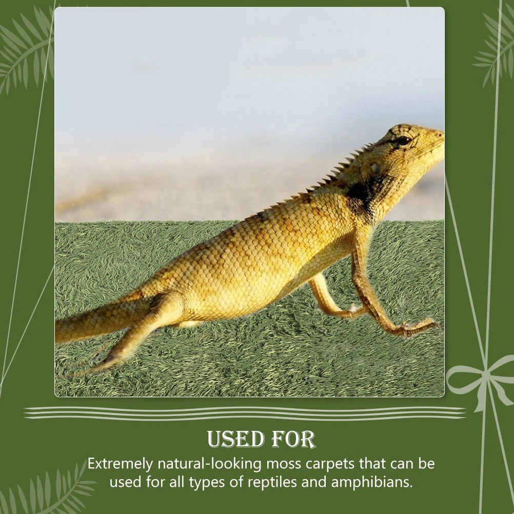 

40x25cm Fake Cotton Reptile Carpet Pet Carpet Cotton Reptile Mat Terrarium Liner Crawl Pets Habitat Pad Moisture Retaining