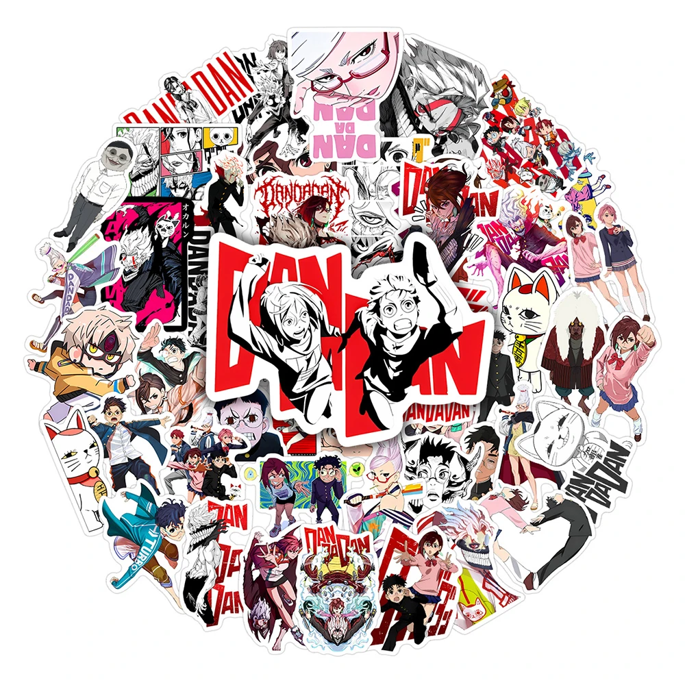 10/30/50 Uds DANDADAN pegatinas de grafiti de Anime Cool Manga Momo Ayase calcomanías DIY álbum de recortes maleta bicicleta dibujos animados Okarun pegatina de juguete