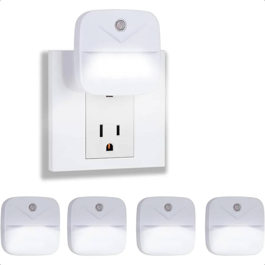 

[4 Pack Plug in Night Light for Wall Nightlights Plug in with Light Sensor Led Night Lights for Adults Compact Nightlight for B