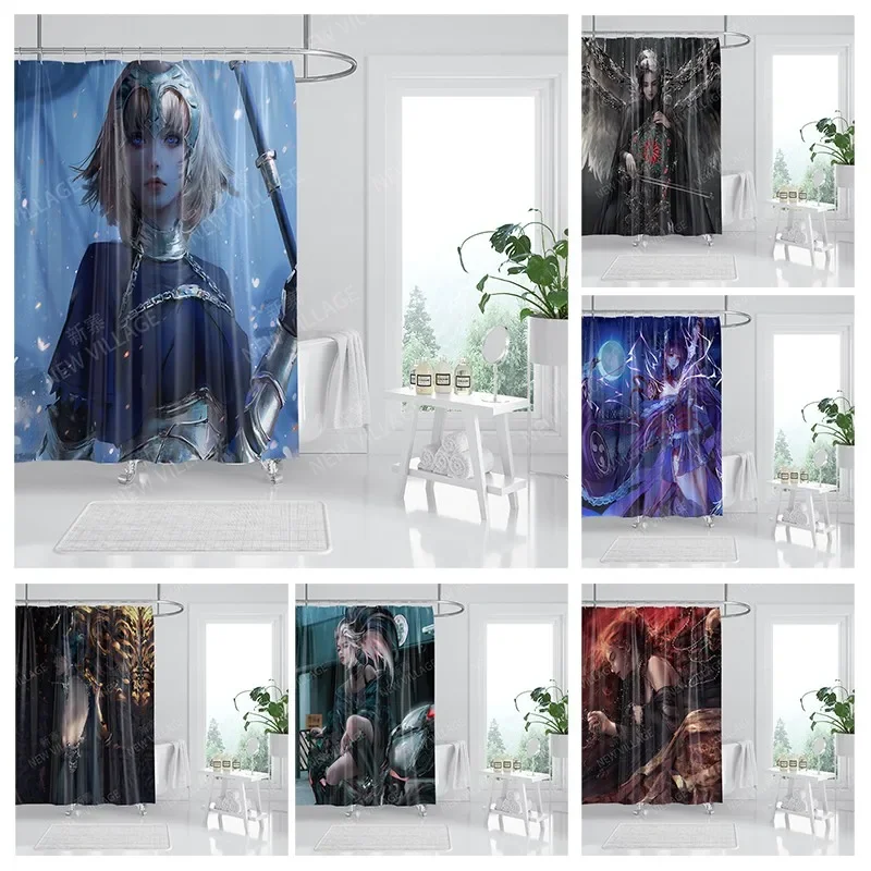 

Waterproof fabric shower curtains Bathroom curtain accessories 180x200 Bath curtain for shower 240*200 cartoon cute decoration