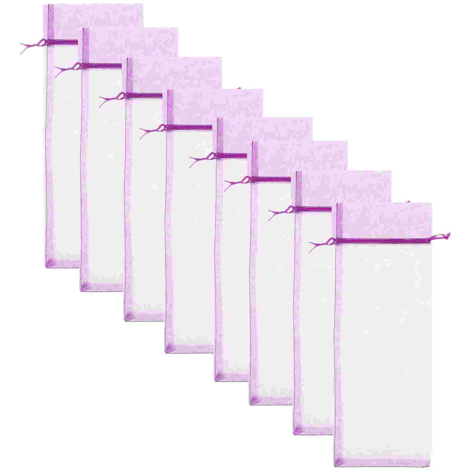10 pçs malotes ouro guarnição garrafa capa meias de natal decorar sacos de organza embrulho de presente