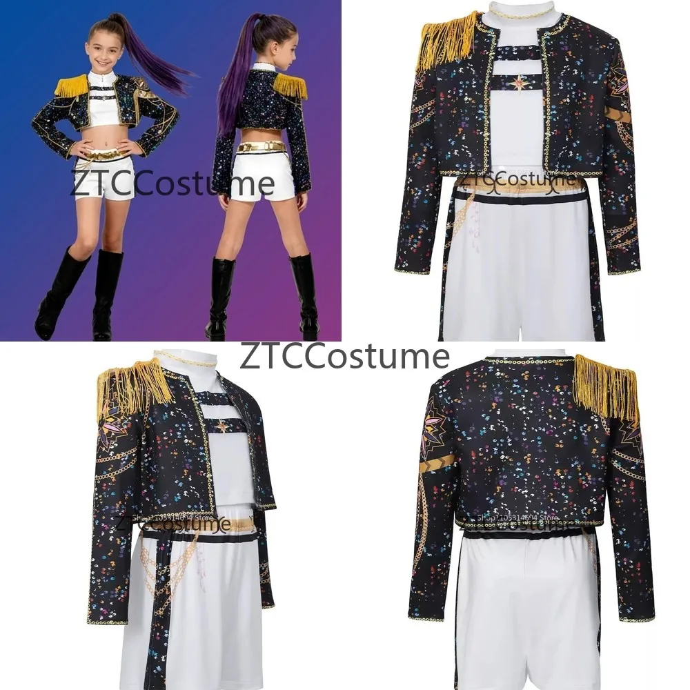 Cosplay Warrior Costume for Girls RUMI Halloween Christmas Singing Dancing Artist Performance Suit view 6