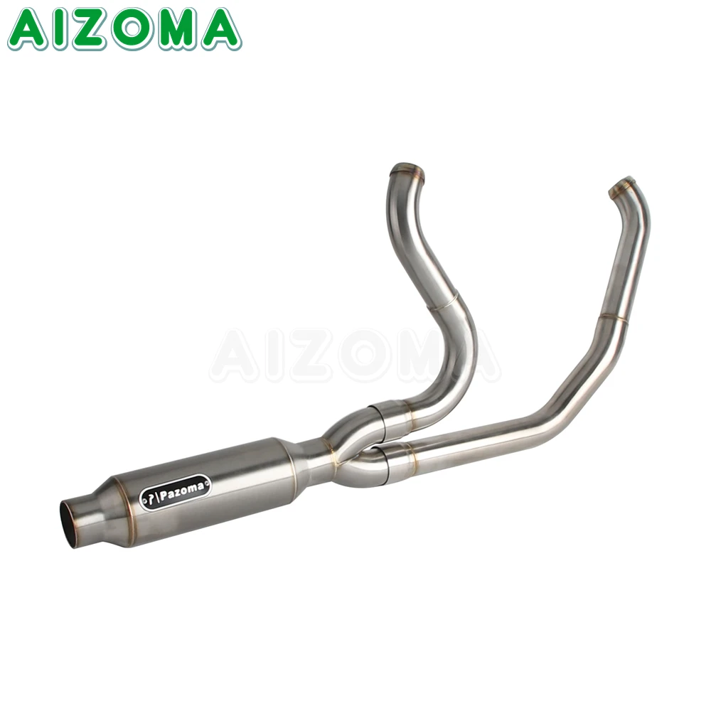 Motorcycle Big Bore Exhaust Pipe 2-into-1 Full Exhaust System For Harley Touring Road King Road Glide Electra Glide Street Glide
