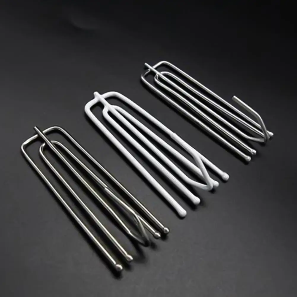 10Pcs/Set Prong Hook  Useful Four Prong Curtain Pleater Tape Hooks  Durable Curtain Hooks