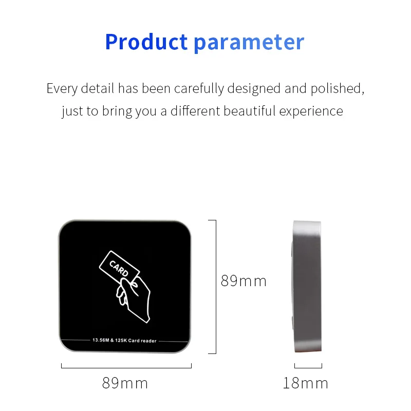 Dual Frequency 125khz 13.56mhz Contactless Smart NFC Card Desktop Reader Plug and Play  Rfid USB Card Reader