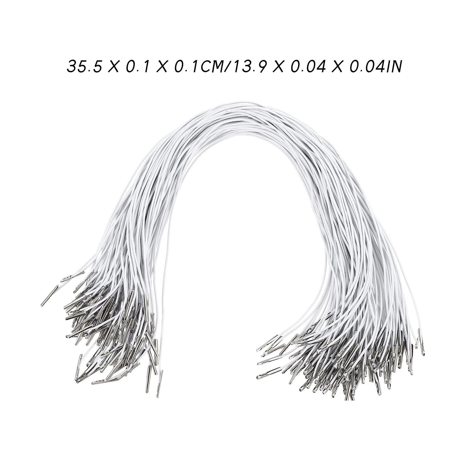 Elastic Cord String Barbed Metal Drawstring Stretch Sewing Ropes Band Barbs Rope Round Thread White Cords Loop Flat Hoodie Ear