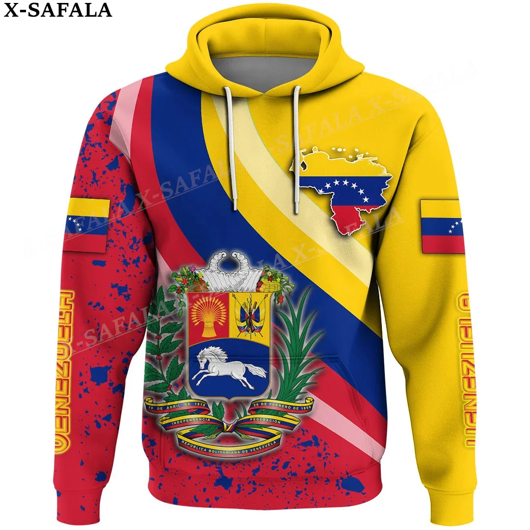 

Venezuela Coat Of Arms Flag3D Print Zipper Hoodie For Men Pullover Sweatshirt Hooded Jersey Tracksuit Outwear Coat Casual-2