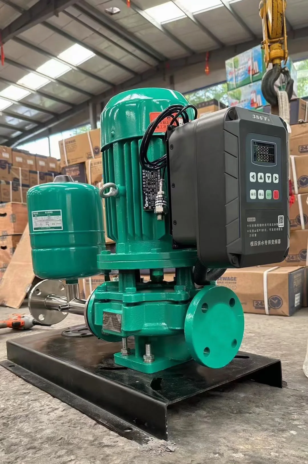 Bomba centrífuga de tubería vertical de alto flujo para riego agrícola, combinación perfecta para sistemas de aspersores por goteo