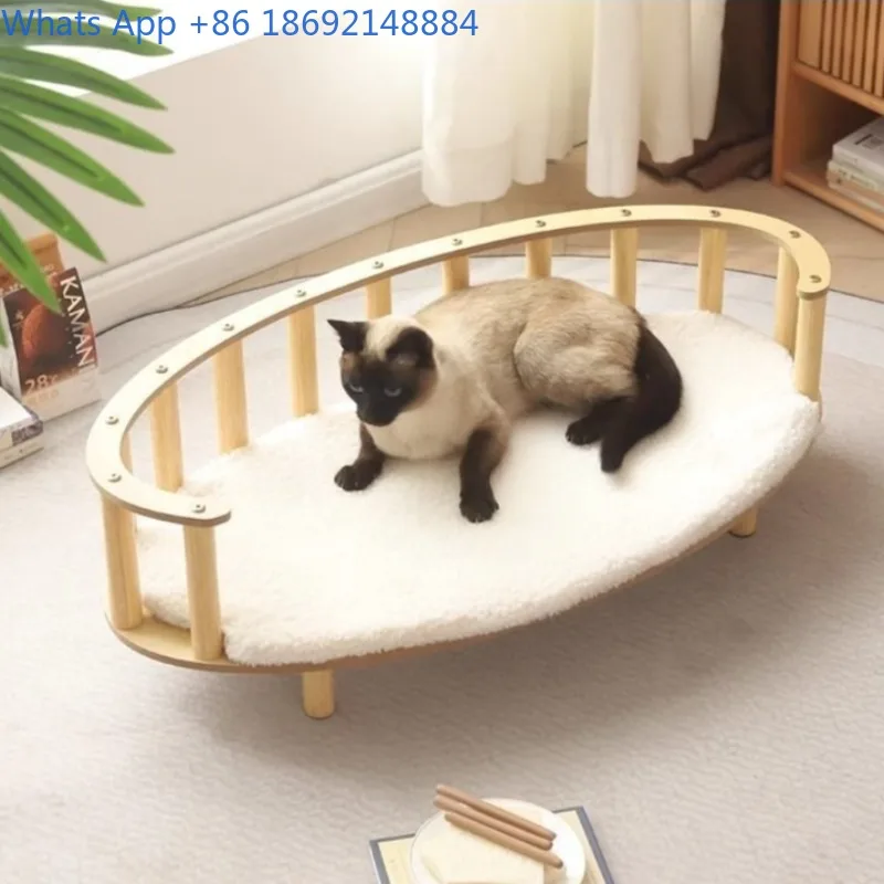 

Cat Bed Dog House Cat-Specific Wooden Bed Puppy All-Season Teddy Dog House Sofa