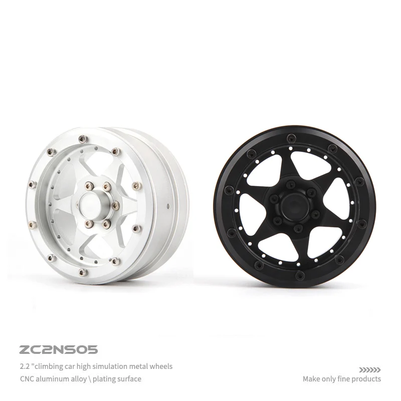 

2 Pcs 2.2 Inch Metal Climbing Car Simulation Wheel Hub for 1/10 RC Crawler Car Traxxas TRX4 Defender AXIAL SCX10 RC4WD DIY Part