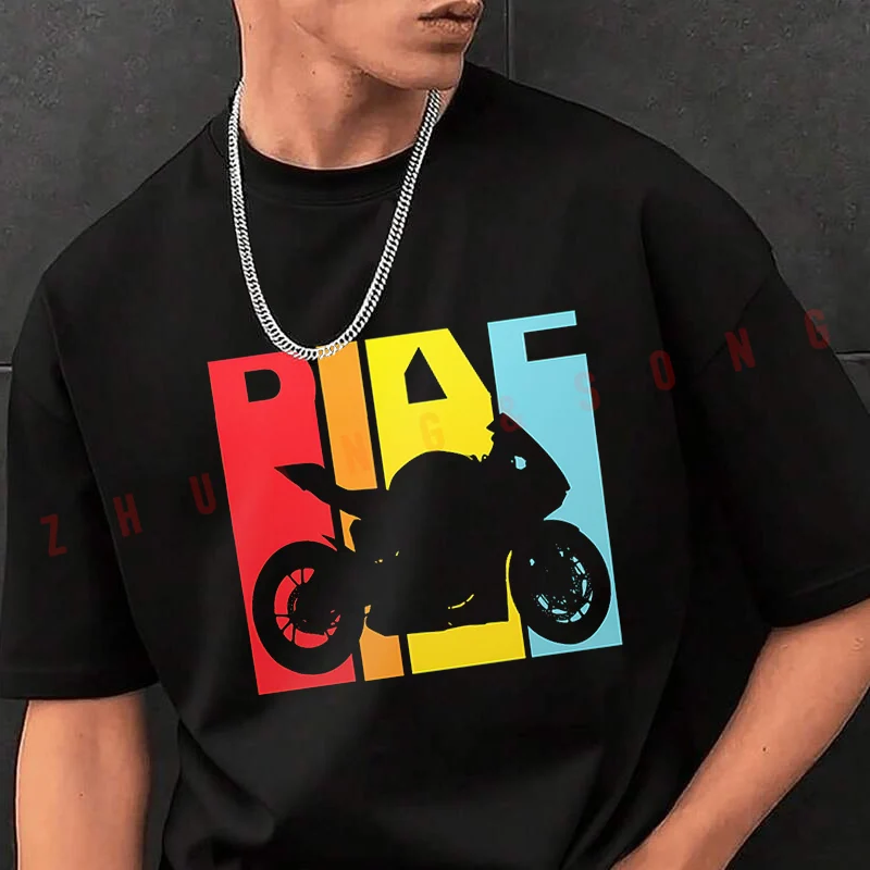 

Мужская модная футболка с дизайном мотоцикла, повседневные модные футболки для лета, удобные топы с короткими рукавами