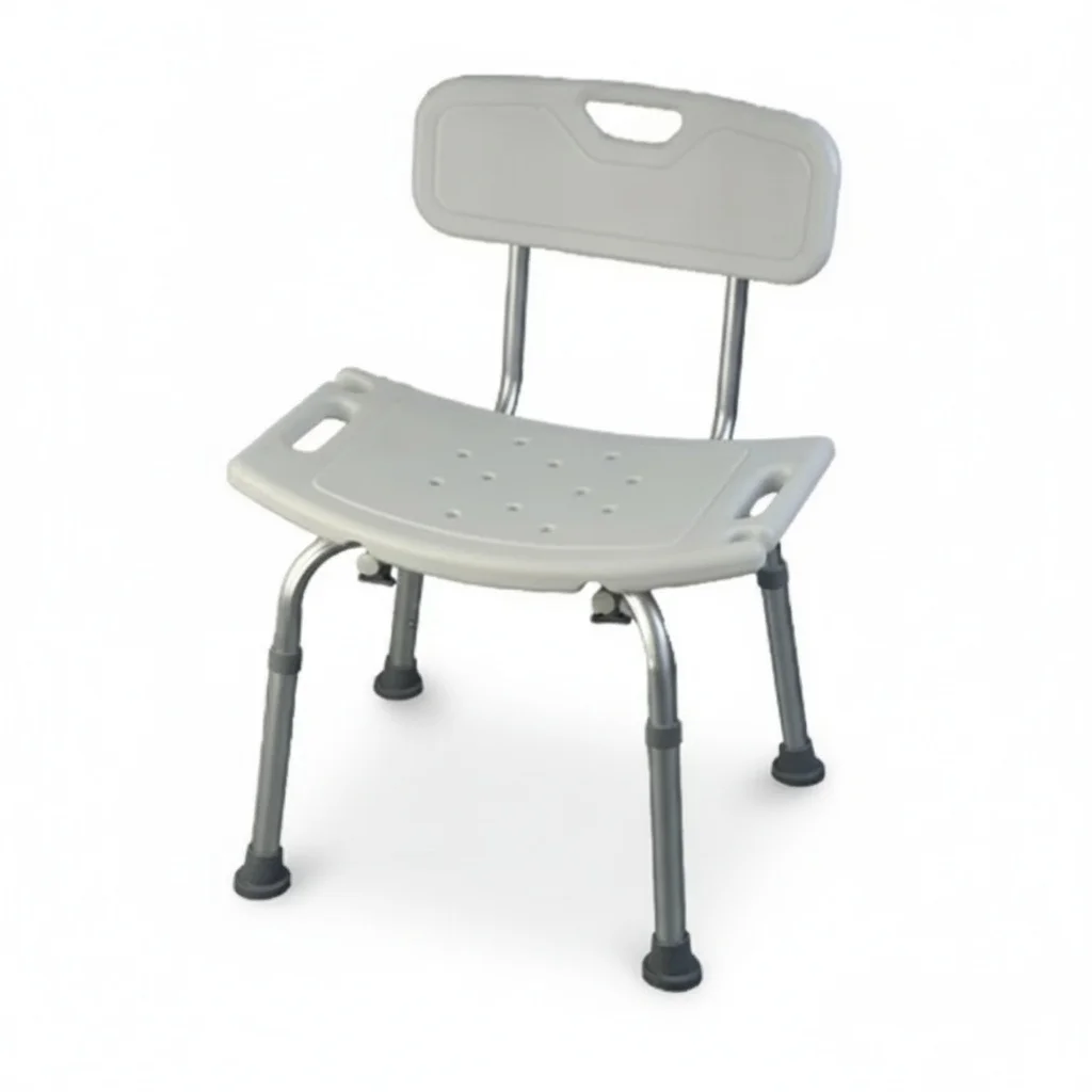 

Adjustable Bath Seat, Aluminium Alloy Shower Chair, 70-82cm Height Bench, Lightweight 2.5kg Support for Elderly and Disabled