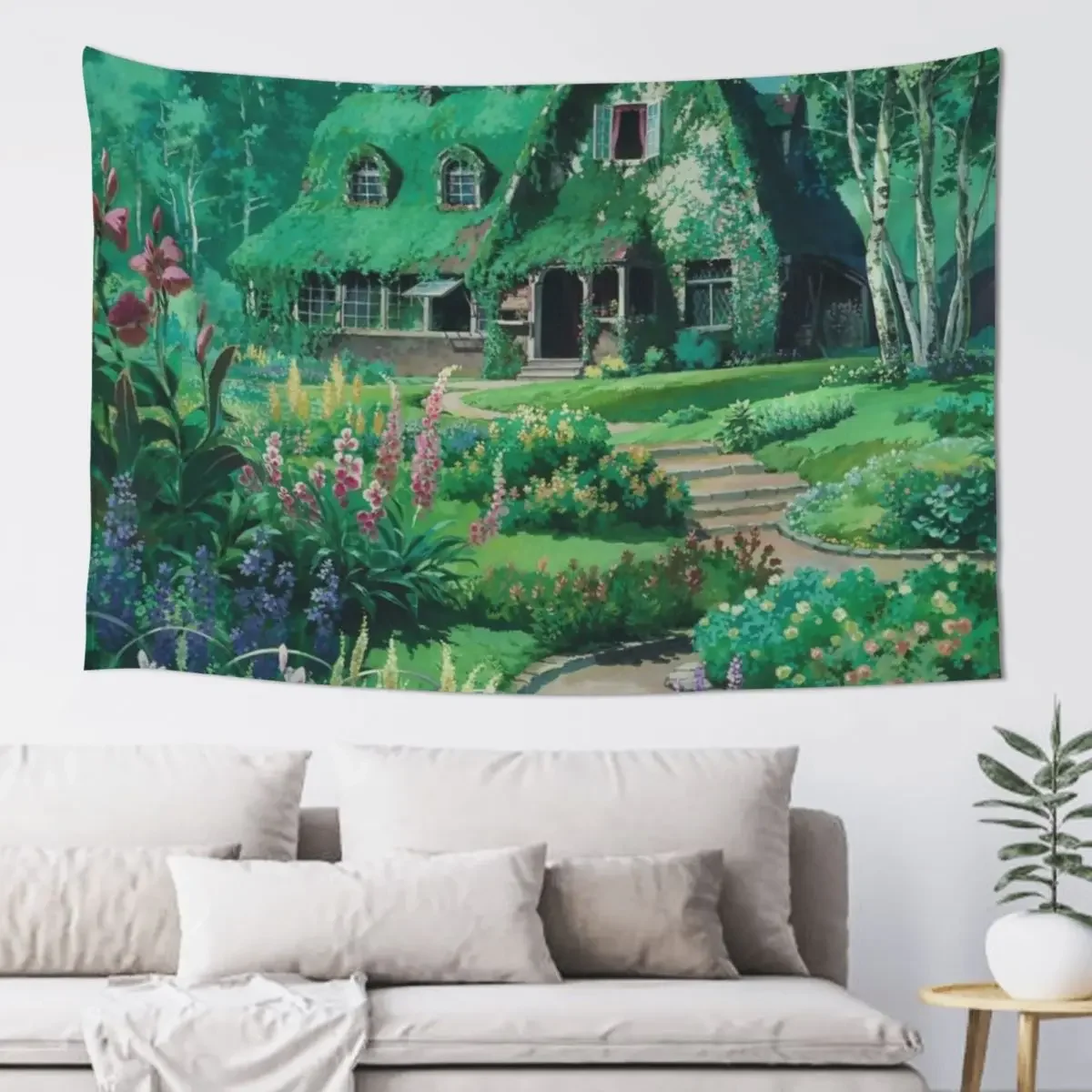 

Anime Movie House with flowers Scenery Tapestry Wall Decoration Decorative Wall Wall Decorations Tapestry