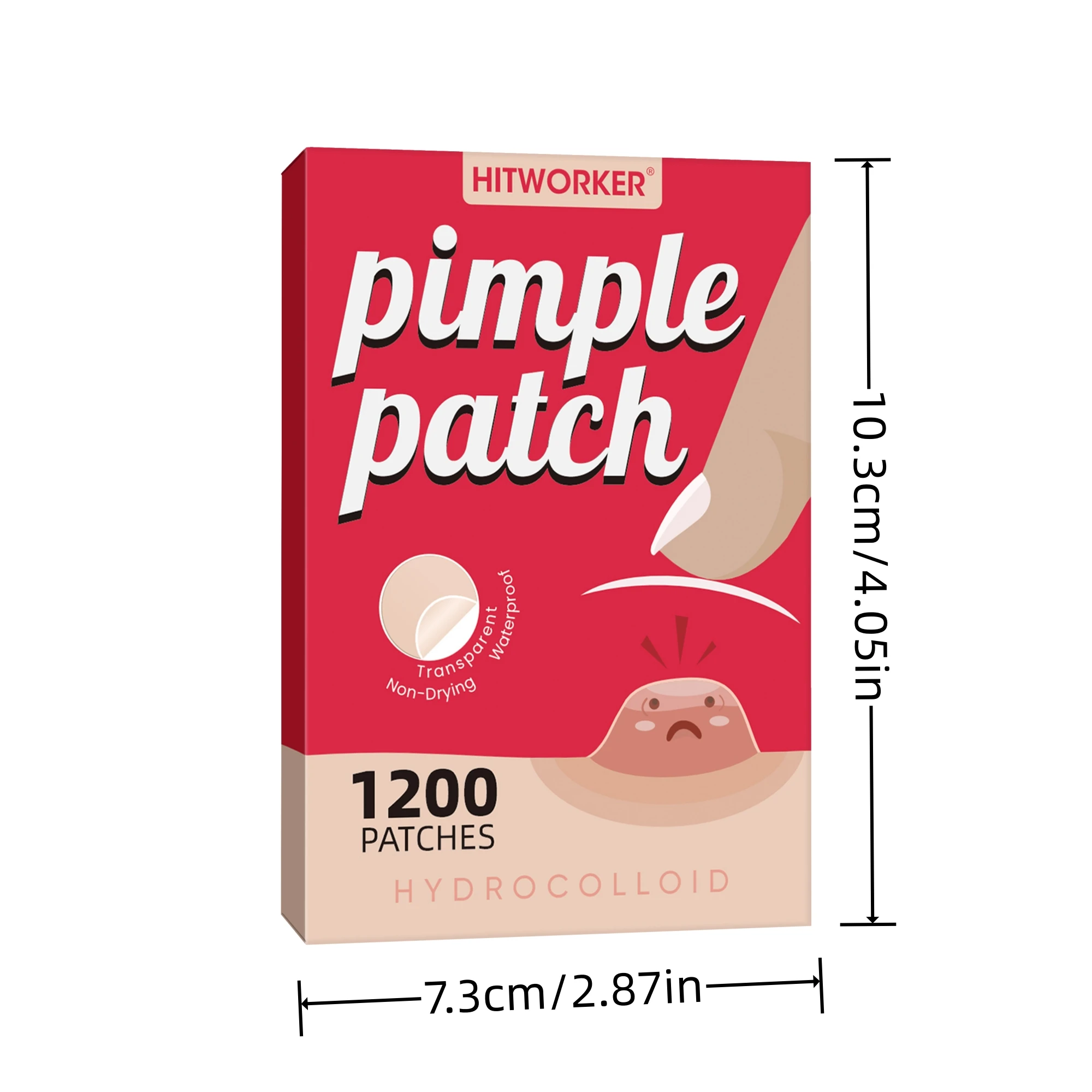 1200pcs HITWORKER Hydrocolloid Stickers for, Pimple & Blemish Cover - Salicylic Acid, Tea Tree Oil & Calendula Oil Patches