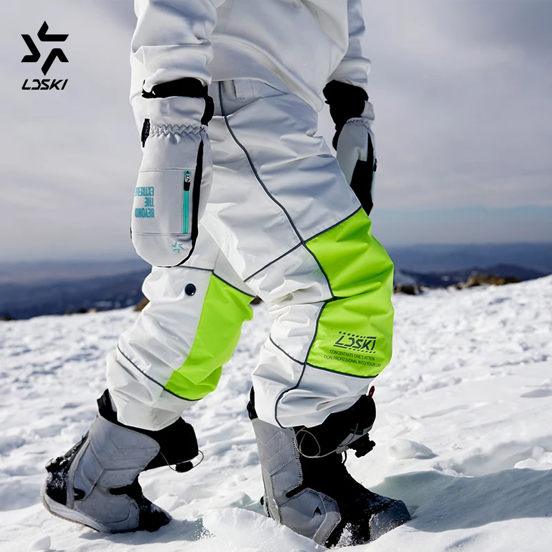 LDSKI -30 Winter Ski Pants 10K Waterproof Breathable Windproof Warm Outdoor Sports Snow Pants Snowboard Trousers Women's Men's