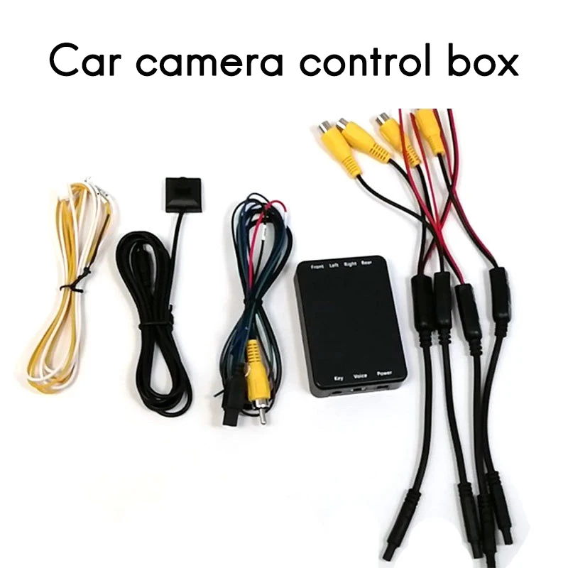 4 Way Cameras Switch System 360 View Car Camera Control Box for Rear Front Camera Rear View Backup Cameras for Car