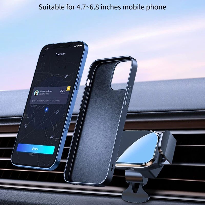 Magnetic Wireless Charger For iPhone13 Pro Max Car Phone Holder Air Vent Mount Automatic Clamping For iPhone12 Pro Max Xiaomi