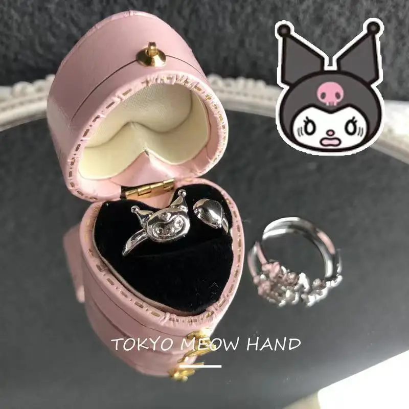 Anime Cartoon Sanrio Hellokitty Ring Crayon Shin-Chan Doraemon Ring Gift for My Girlfriend Cute Lovers Student Gifts