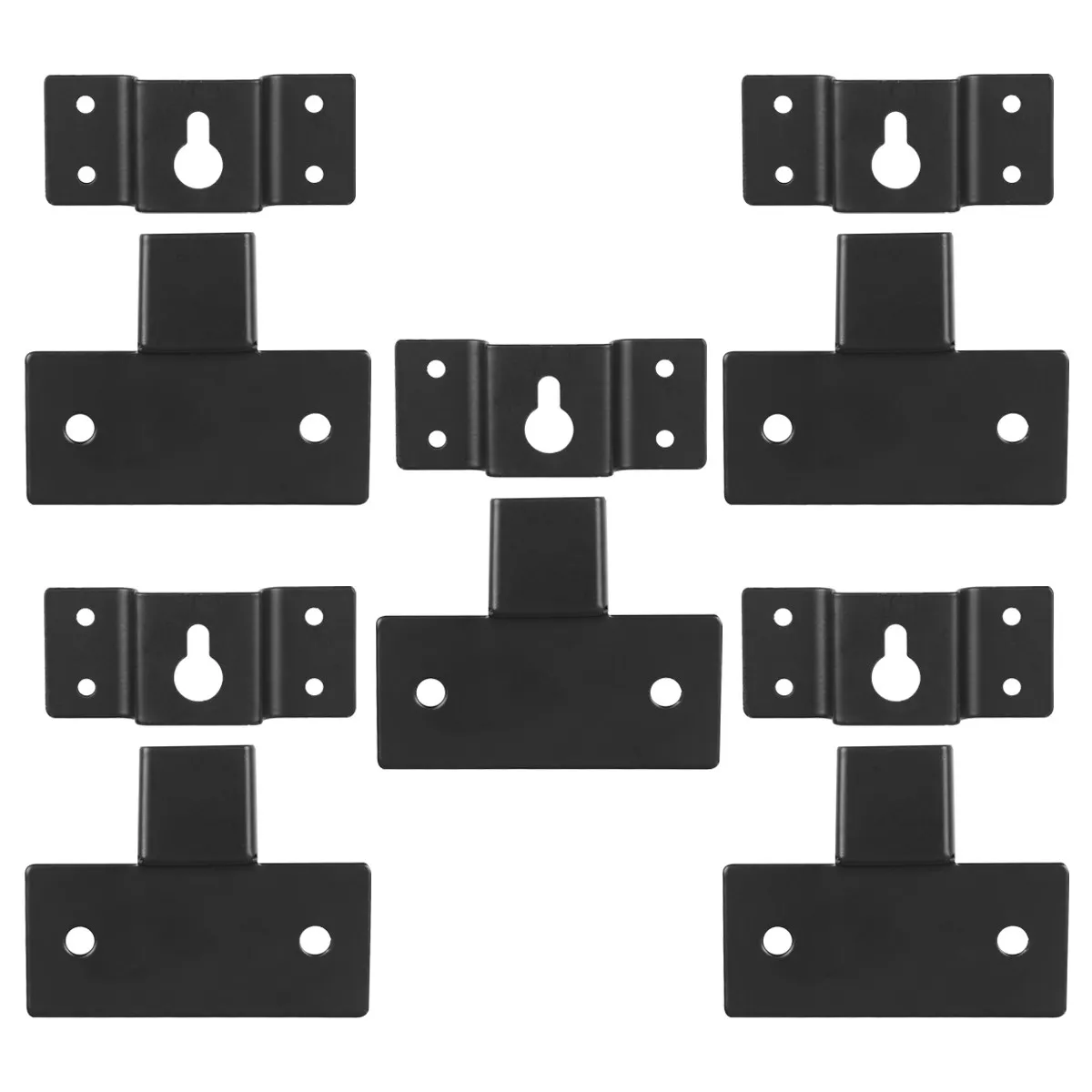 5Pcs Black Wall Mounted Speaker Brackets Universal Stable Easy Install Speaker Holder for Home Store Hospital Cinema
