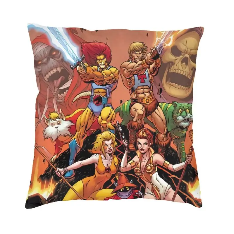 

Nordic Style ThunderCats Throw Pillow Cover Home Decorative Square Cartoon Tv Movie Cushion Cover 45x45cm Pillowcover for Sofa