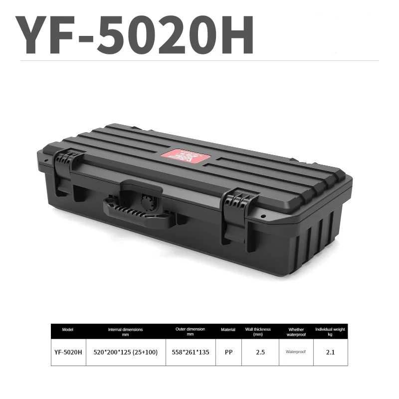 Portable Hard Toolbox Plastic Case Camera Photography Sights Equipment Safety Box Instrument Large Sturdy Storage Box With Foam